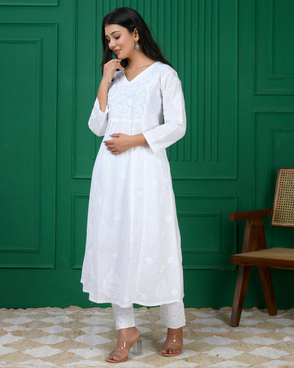 Cotton Chikankari Solid Women&