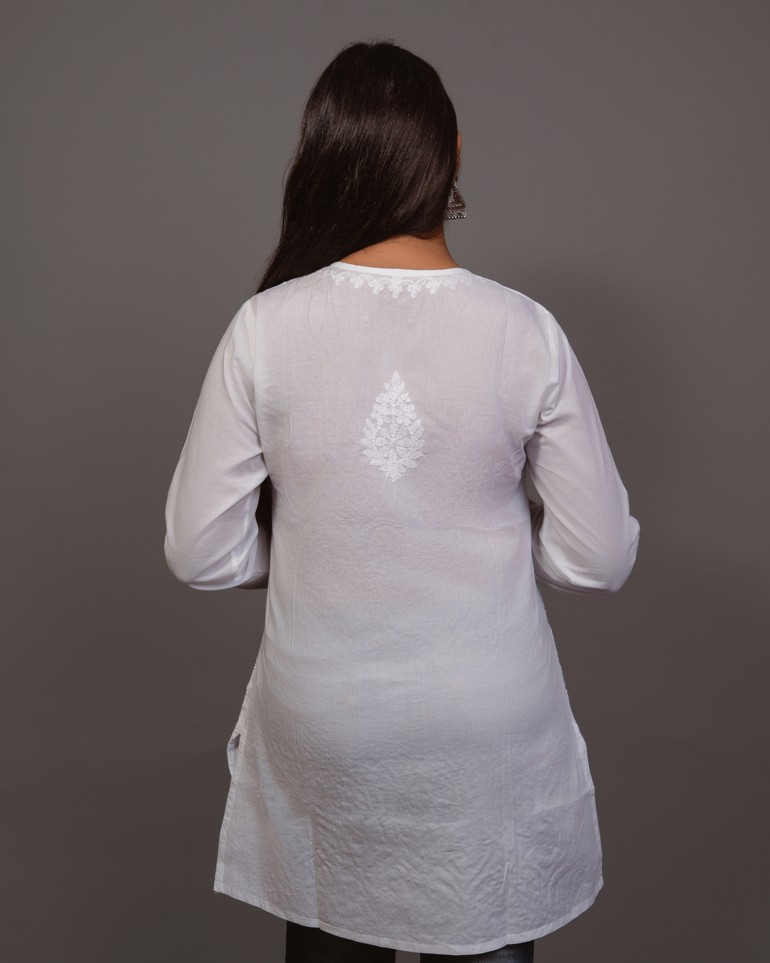 Frant Jal Embroidery Tuniq - White